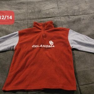 University Of Oklahoma Sooners OU Red and Gray Youth Sweater Size 12/14